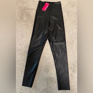 *NEW w/ Tags* COMMANDO Faux Leather 7/8 Leggings Black Size XS $118 Retail!
